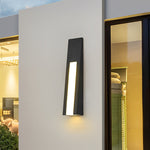 Minimalist LED Waterproof Black Modern Outdoor Wall Lamp Exterior Lights | Dazuma