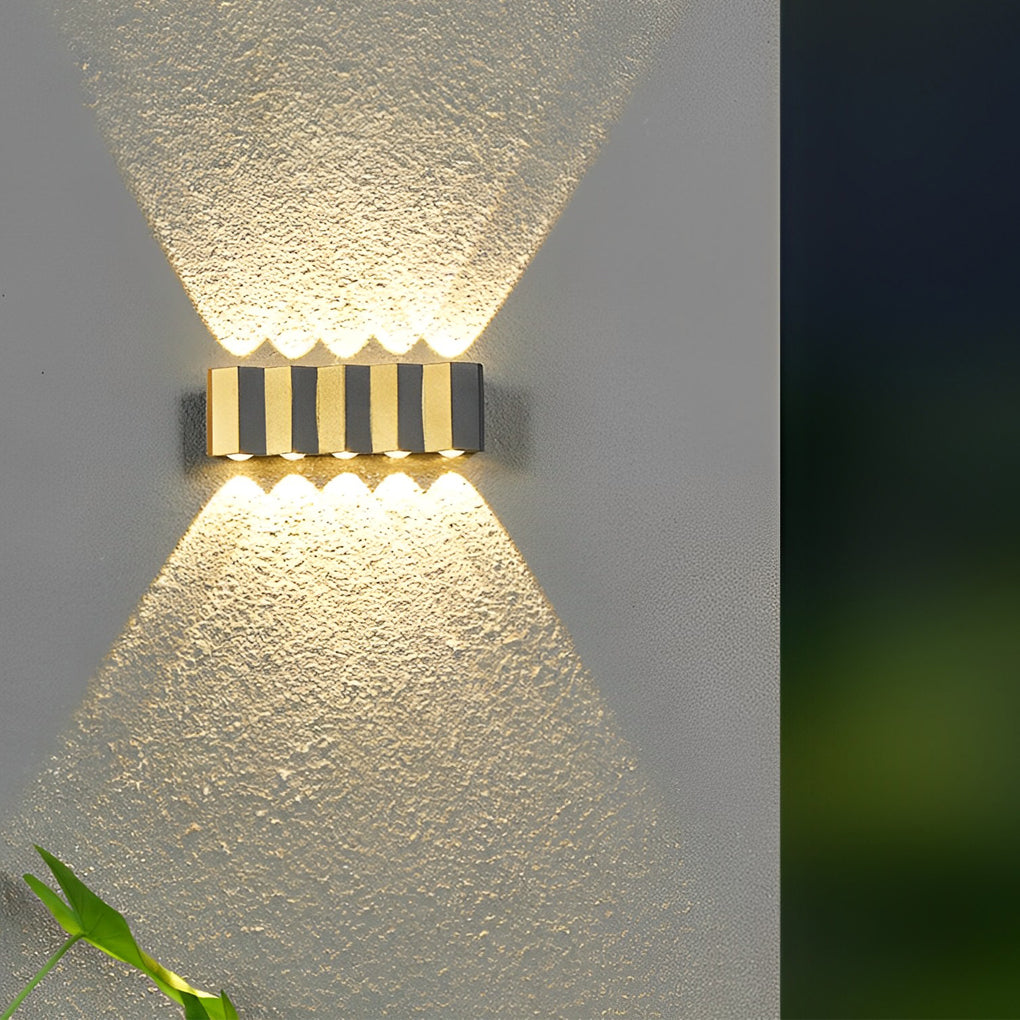 Wavy Creative Up and Down Light LED Waterproof Modern Wall Lights Fixture | Dazuma