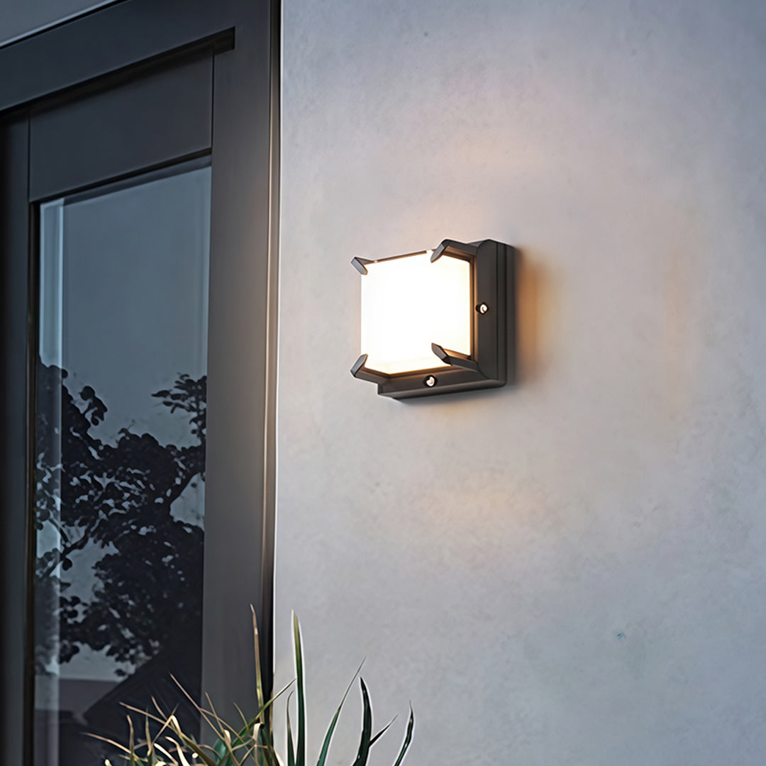 Die-cast Aluminum Black Outdoor Wall Light Modern simple Style