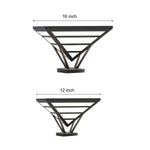 Geometric Aluminum Waterproof LED Black Modern Outdoor Light Pillar Lamp - Dazuma