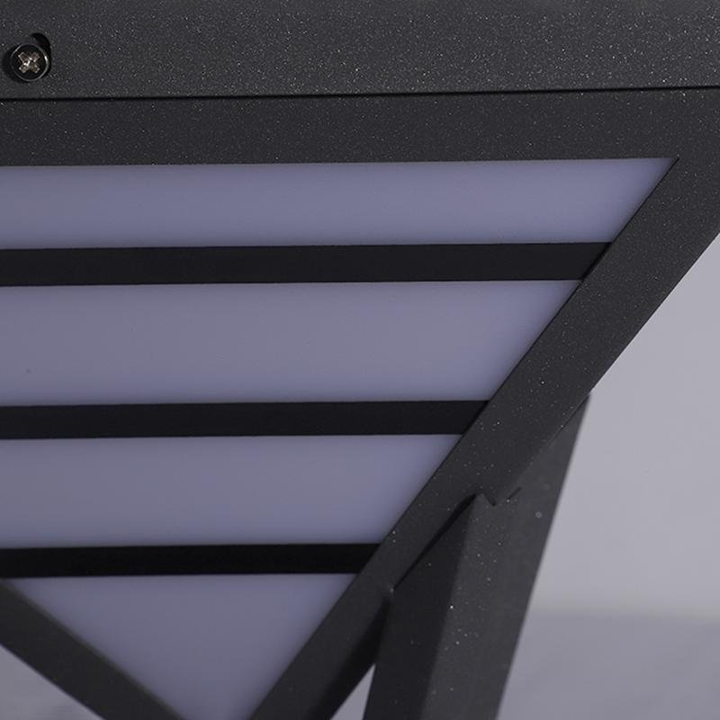 Geometric Aluminum Waterproof LED Black Modern Outdoor Light Pillar Lamp - Dazuma