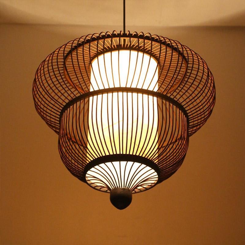 2-Tiers Bubble Dark Brown Moroccan Pendant Light with a Large Central Light - Lamp Outdoor