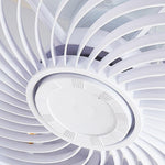 Goldish White Crown-Shaped Modern Bladeless Ceiling Fan with light and Remote - Lamp Outdoor