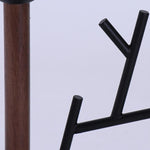 16 inch Vintage Rustic Tree Branch US Plug Table Lamp with Fabric Drum Shade - Lamp Outdoor