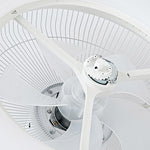 Goldish White Crown-Shaped Modern Bladeless Ceiling Fan with light and Remote - Lamp Outdoor