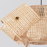 26'' Farmhouse Fish Shaped Bamboo Pendant Light - Lamp Outdoor