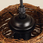 3 Piece Set of Transparent Burlywood Wicker Pendant Light Living Room Light - Lamp Outdoor