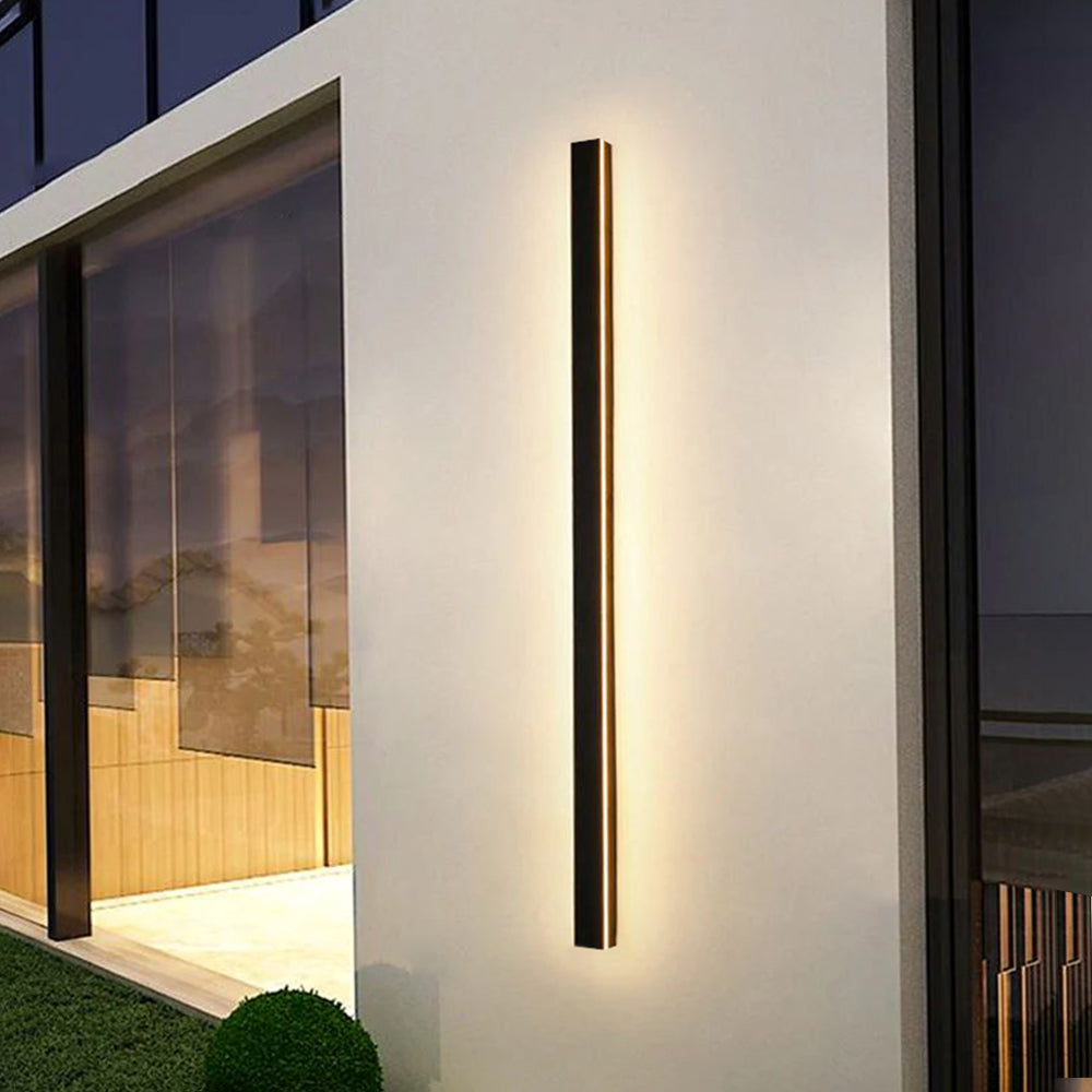 Arisha Ripple Minimalist Linear LED Outdoor Wall Lamp Metal Garden Corridor Balcony - Letslighting