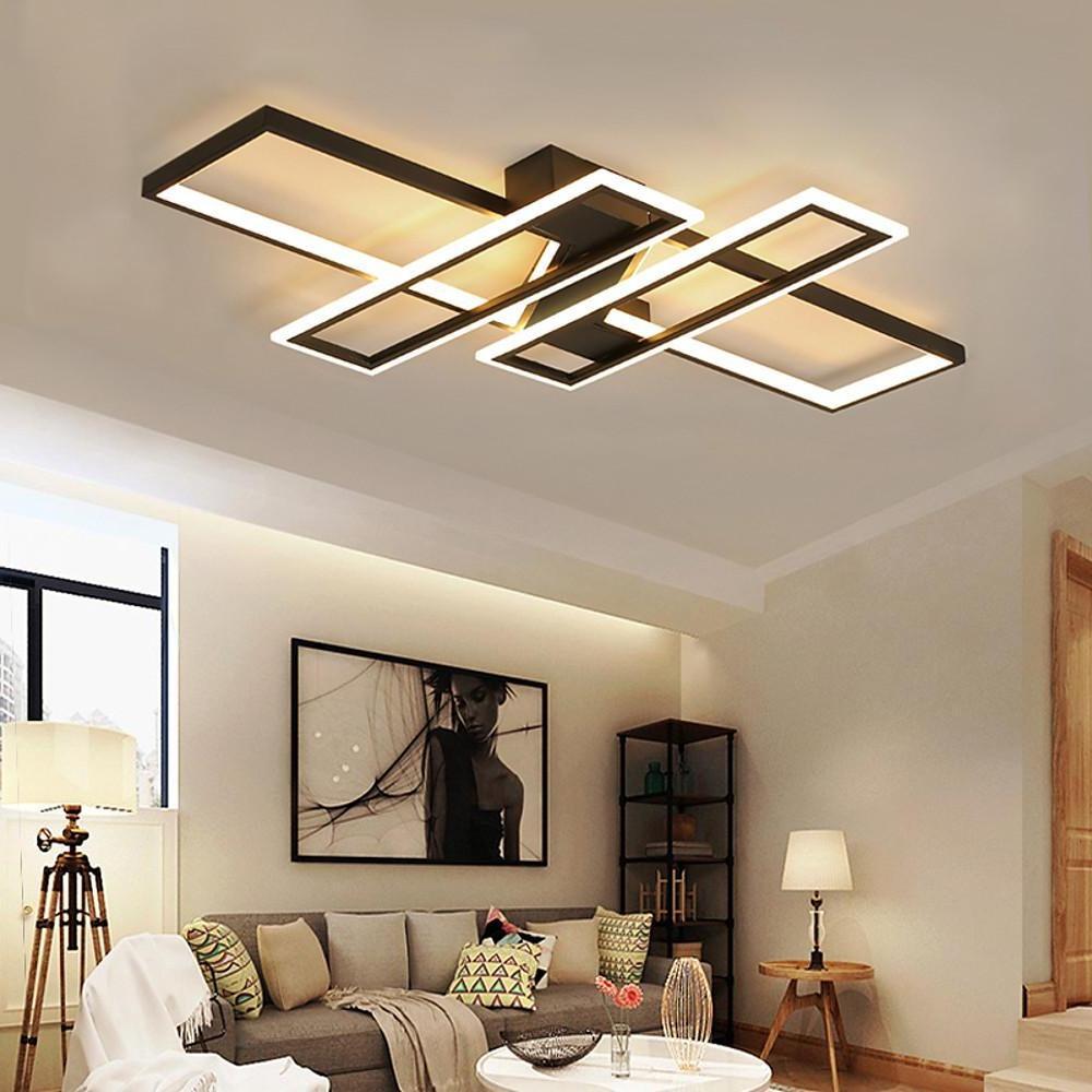 4 Rectangle LED Modern Ceiling Lights Flush Mount Lighting Ceiling Lamp - Lamp Outdoor