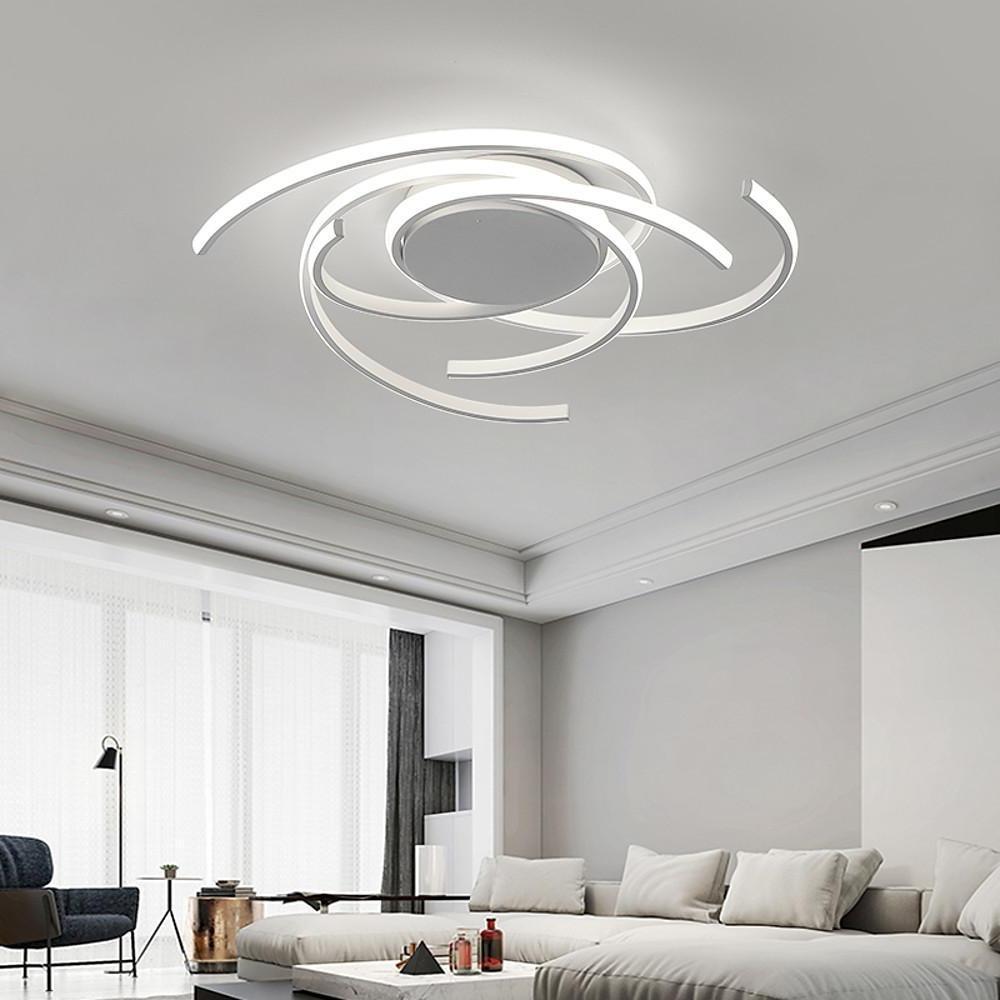 Abstract Curve Dimmable LED Nordic Ceiling Lights Flush Mount Lighting - Lamp Outdoor