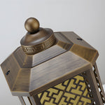 Antique Die - Cast Aluminum Waterproof Glass Shade Retro Fence Post Lights