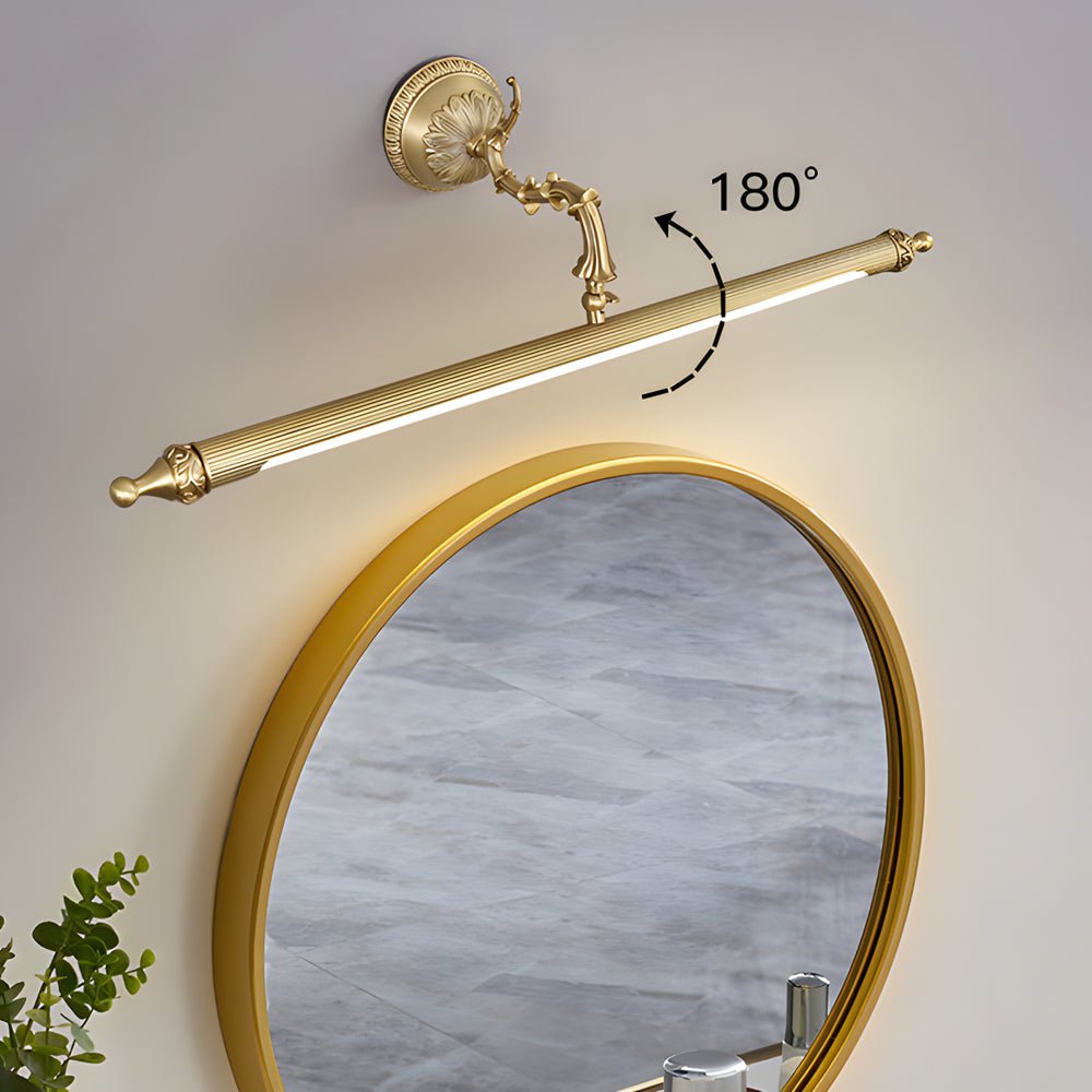 Antique Gold 180° Rotatable LED Bathroom Vanity Light with Adjustable Ambiance - Lamp Outdoor