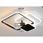 3 Square Metal LED Flush Mount Ceiling Light for Bedroom - Lamp Outdoor