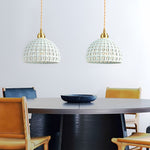 Artistic Semi Globe Ceramic Copper Pendant Light Modern Pendant Lighting - Lamp Outdoor