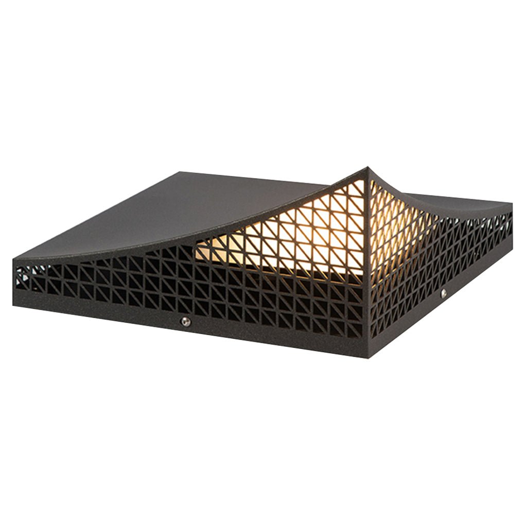 Industrial Solar Garden Light with Elegant Mesh Design