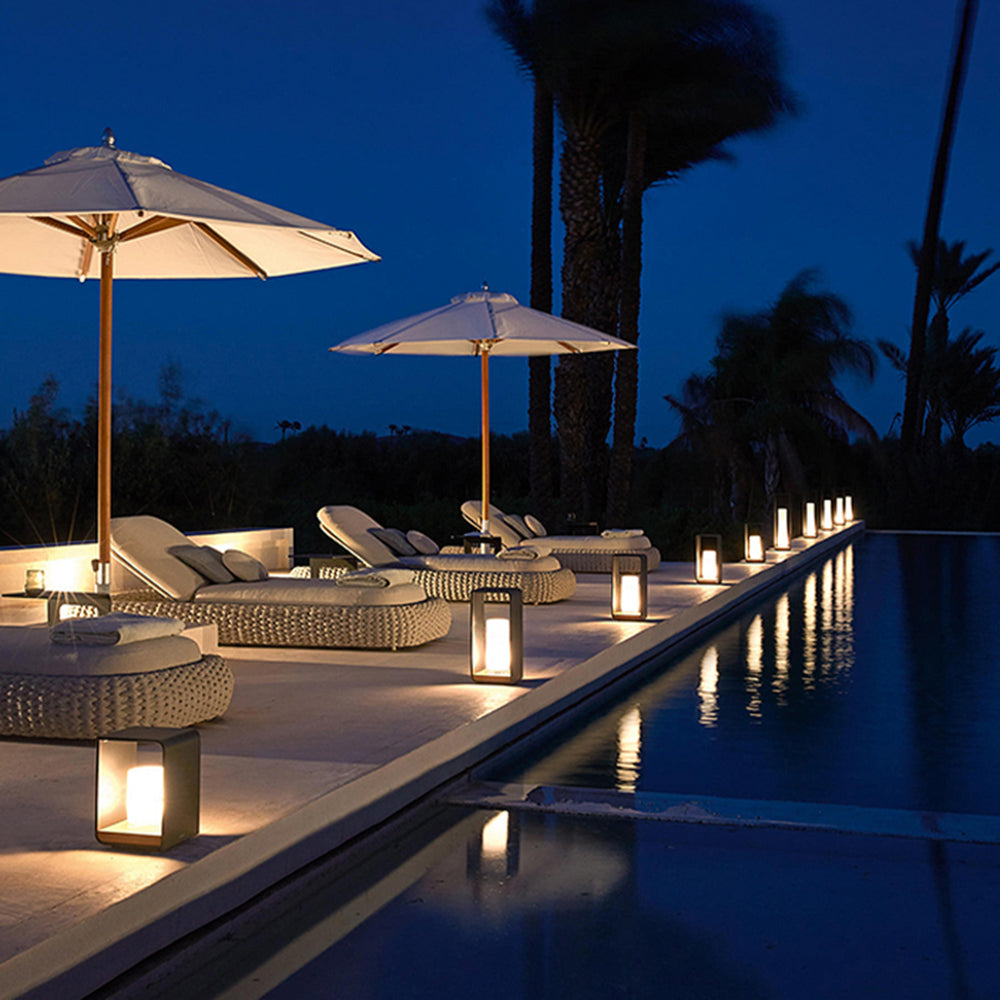 Ray Minimalist Cuboid Candle Outdoor Floor Lamp Garden - Lamp Outdoor