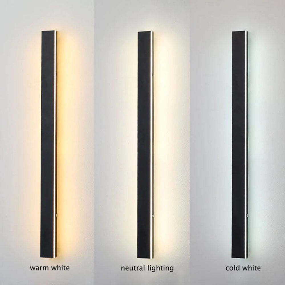 Arisha Ripple Minimalist Linear LED Outdoor Wall Lamp Metal Garden Corridor Balcony - Letslighting