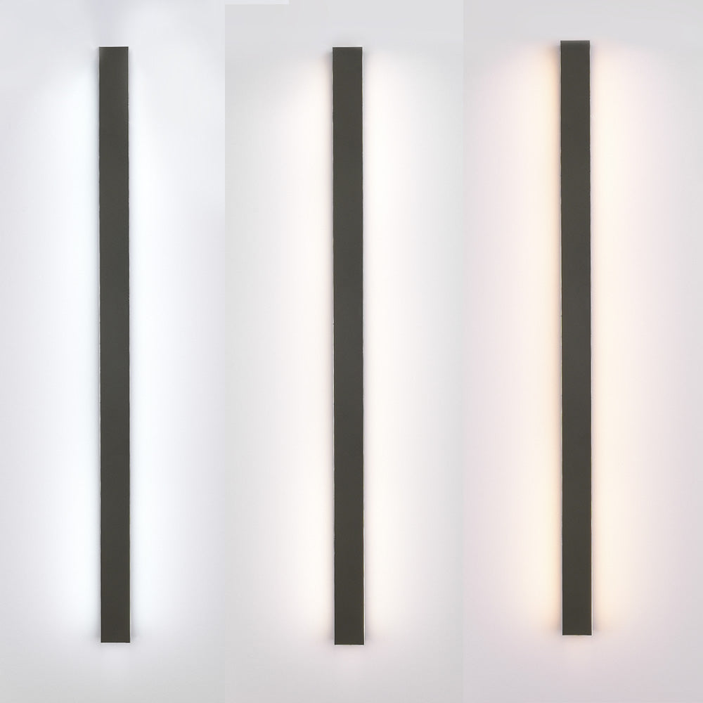 Arisha Sleek Minimalist Rimless Linear Metal Outdoor Wall Light - Letslighting
