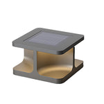 Modern square post cap light with sleek design and integrated LED for contemporary outdoor spaces