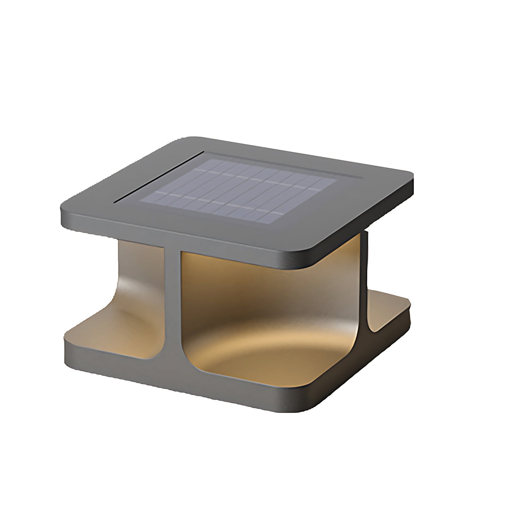 Modern square post cap light with sleek design and integrated LED for contemporary outdoor spaces