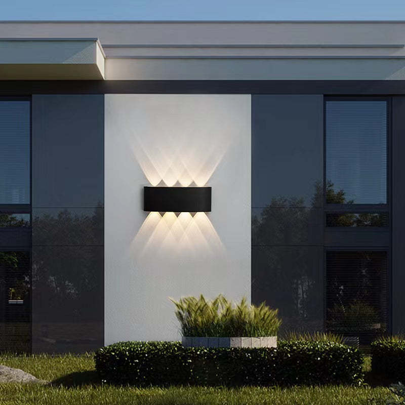 Ray Modern Rectangular Metal Outdoor Wall Lamp Water-Wave - Letslighting