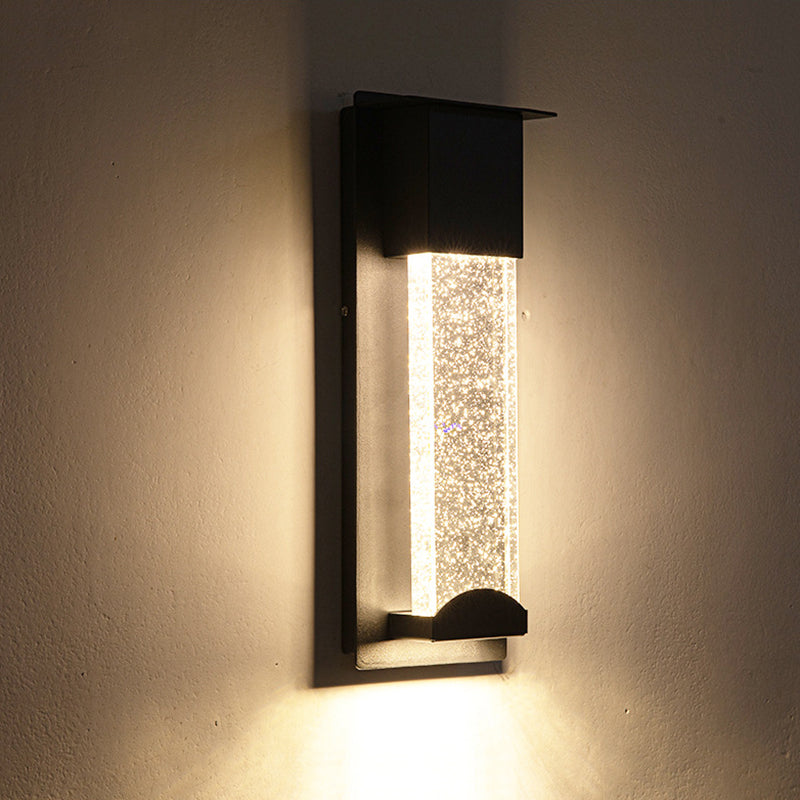 Ray Modern Design Square LED Outdoor Wall Lamp Metal Glass Garden Corridor - Letslighting