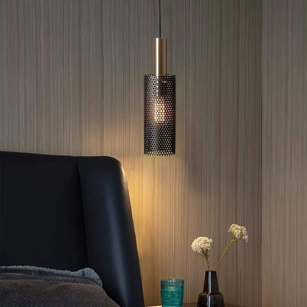 Cylinder Hanging Pendant Lights Metal Modern LED Ceiling Lights - Lamp Outdoor