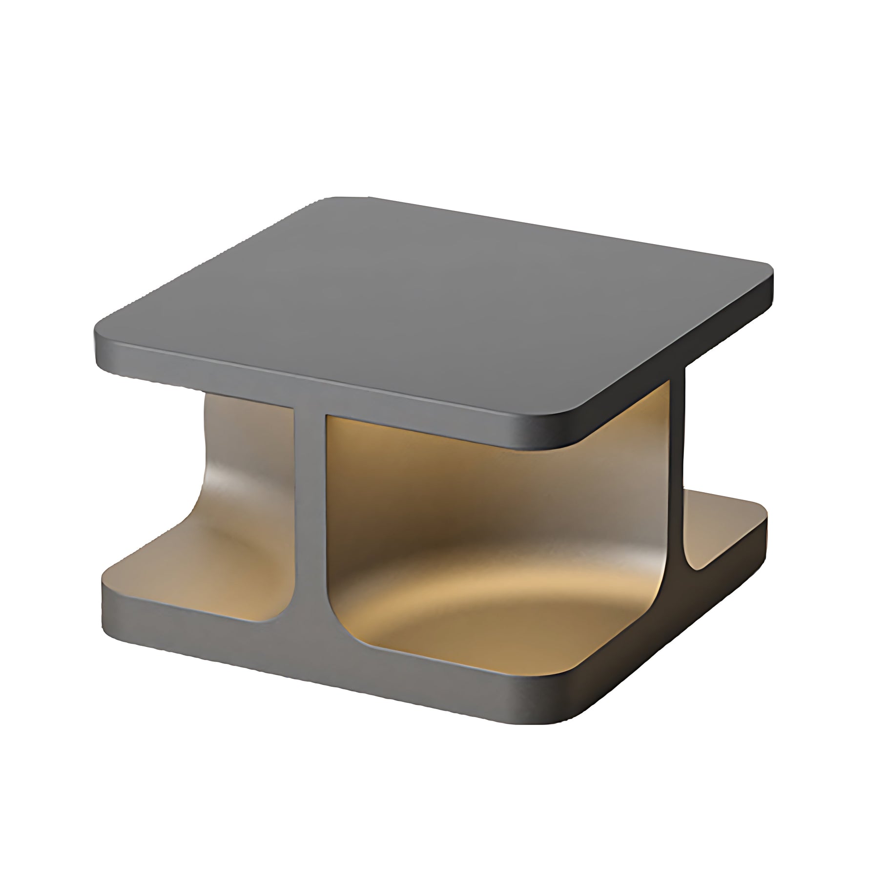 Minimalist square pillar light with clean geometric design and warm LED lighting