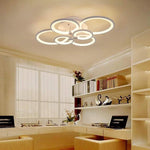 Elegant Semi Flush Mount Ceiling Lights with Unique Overlapping Rings - Lamp Outdoor