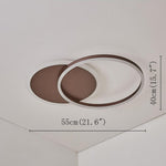 22'' Ambient LED Light Two Ringed Flush Mount Ceiling Light with Bulb - Lamp Outdoor