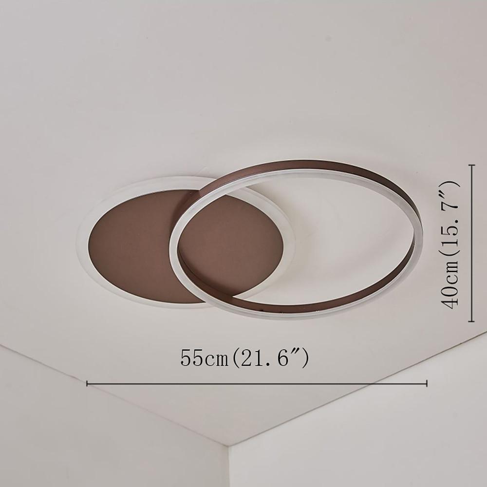 22'' Ambient LED Light Two Ringed Flush Mount Ceiling Light with Bulb - Lamp Outdoor