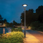 Black LED Solar Lamp Post and Pole Street Lights - Lamp Outdoor
