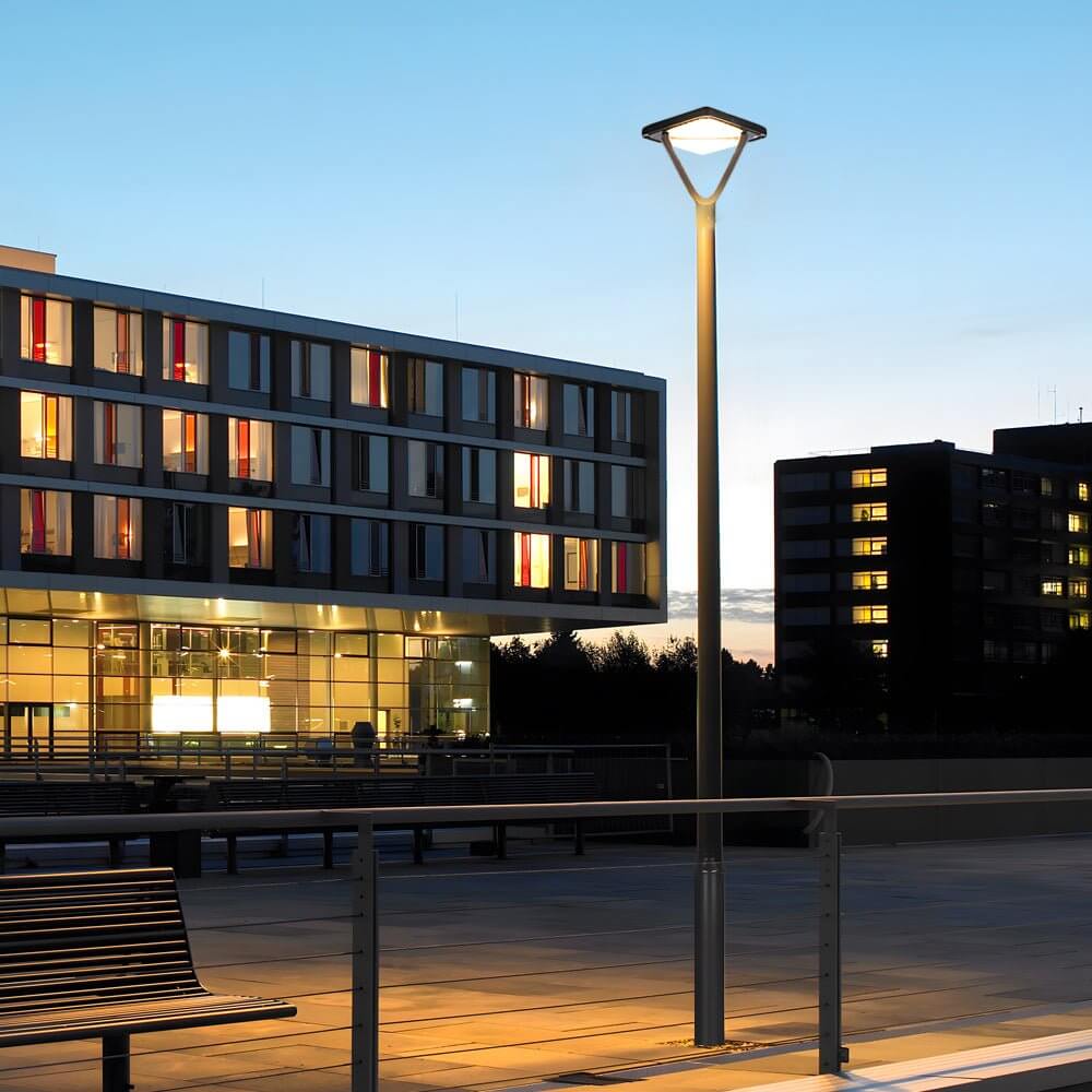 Black LED Solar Lamp Post and Pole Street Lights - Lamp Outdoor