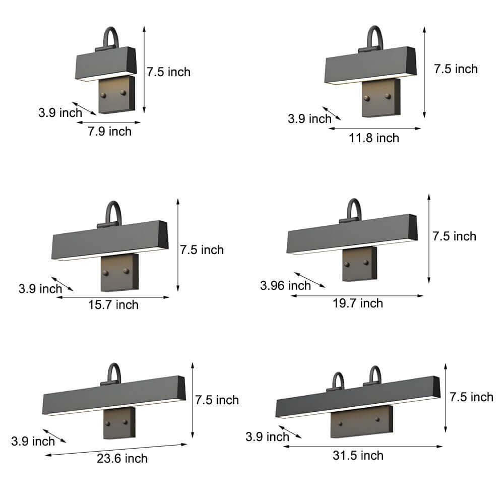 Black LED Wall-Mounted Light for House Number - Lamp Outdoor