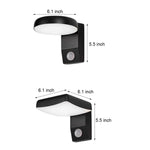 Black Motion Sensor Outdoor Wall Light - Rotatable - Lamp Outdoor