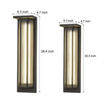 Black Rectangular Transparent Acrylic LED Outdoor Wall Lights - Lamp Outdoor
