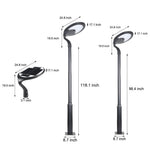Black Round Modern Outdoor LED Solar Post Street Light - Lamp Outdoor