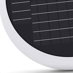 Solar panel component with black photovoltaic cells for sustainable outdoor lighting systems