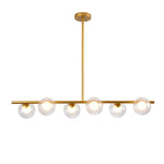 Nordic Style Modern Design Sphere Chandelier Metal Glass Ceiling Light 6 Bulbs - Lamp Outdoor