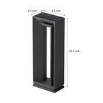 Technical specification drawing of bollard light showing precise measurements and dimensions