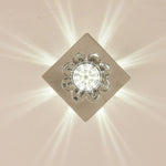 Flower Shaped Electroplated Metal Crystal LED Modern Ceiling Lights - Lamp Outdoor