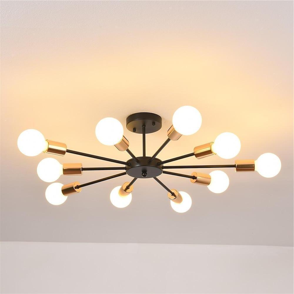 10 Light Circular Electroplated Modern LED Flush Mount Lighting Chandelier - Lamp Outdoor