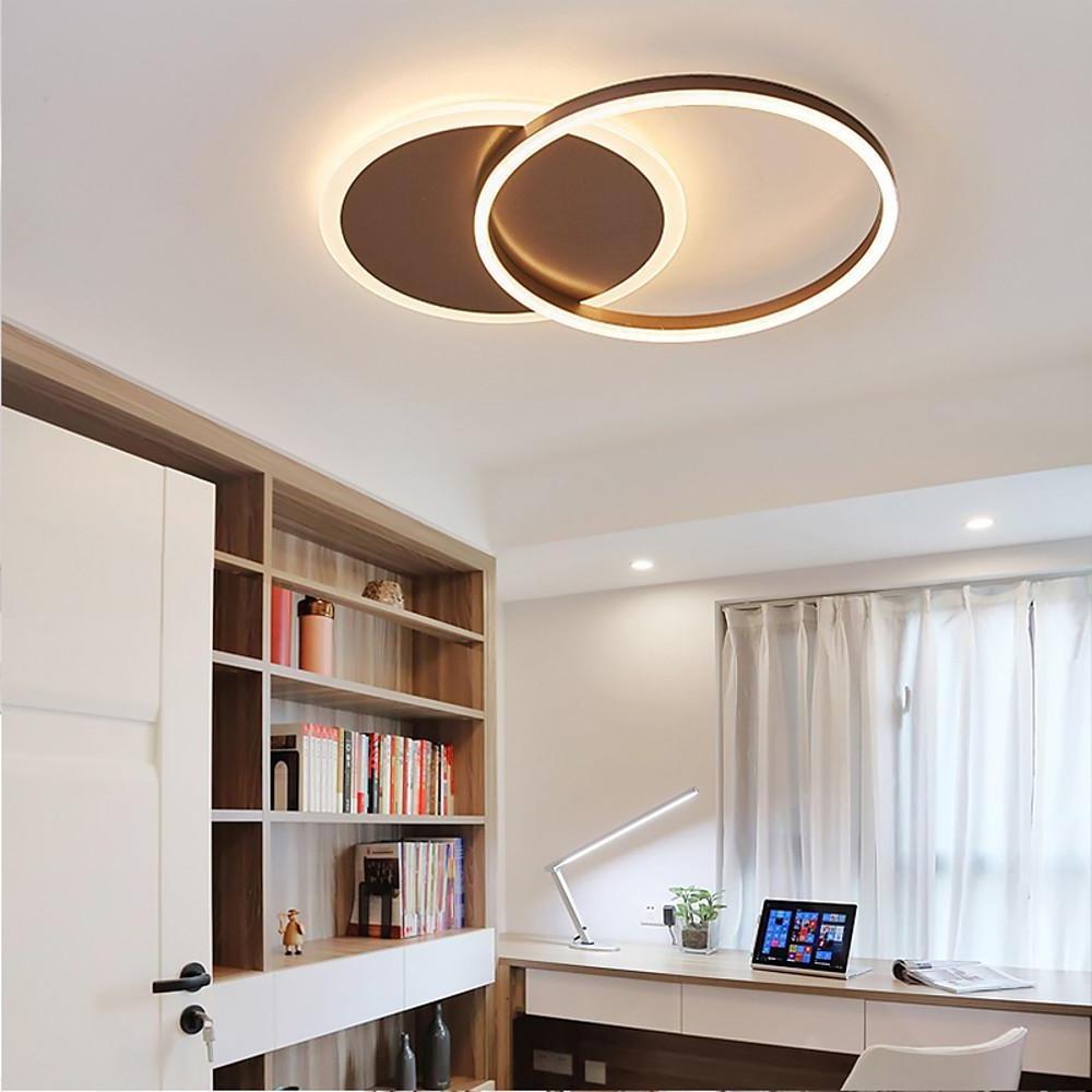 22'' Ambient LED Light Two Ringed Flush Mount Ceiling Light with Bulb - Lamp Outdoor