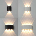 Ray Modern Rectangular Metal Outdoor Wall Lamp Water-Wave - Letslighting