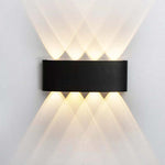 Ray Modern Rectangular Metal Outdoor Wall Lamp Water-Wave - Letslighting