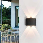 Ray Modern Rectangular Metal Outdoor Wall Lamp Water-Wave - Letslighting