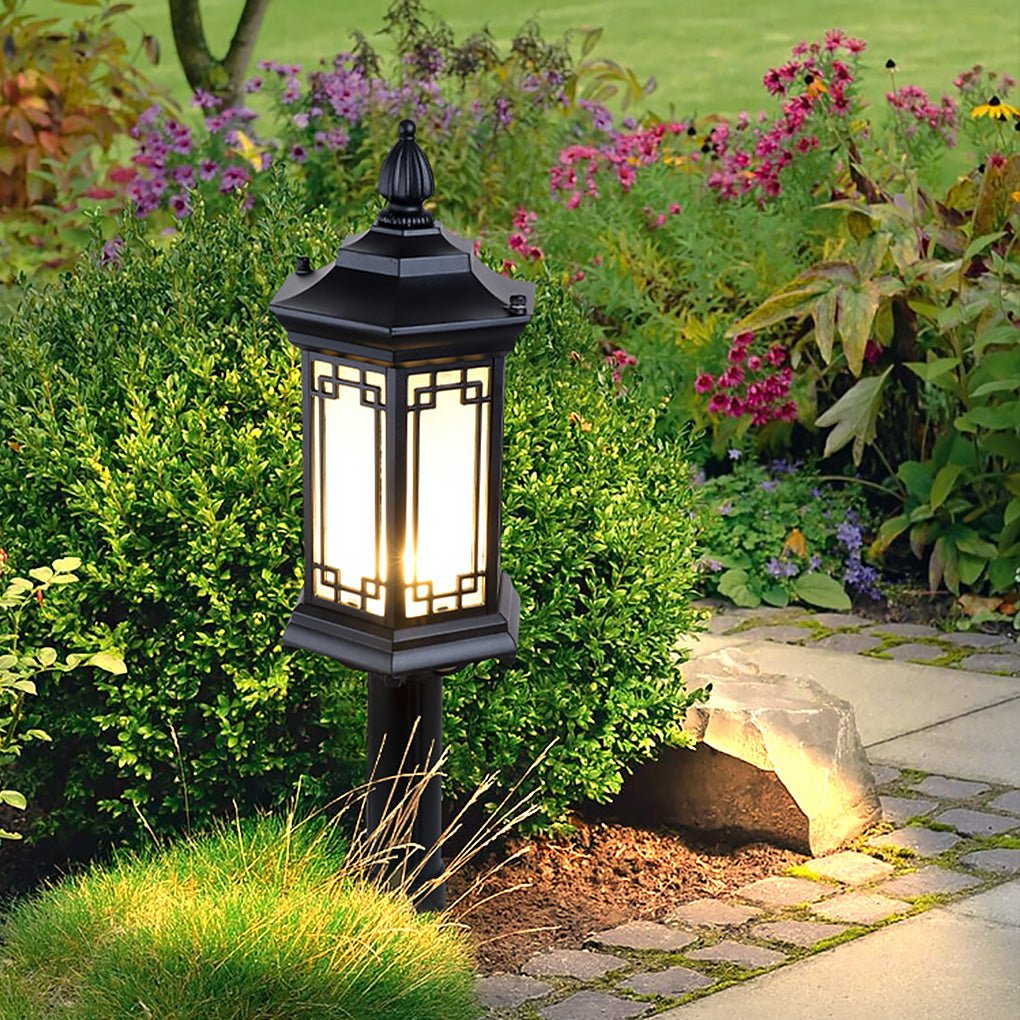 Traditional Asian - Inspired LED Pathway Lights Rhombus Shape for Villa Gardens