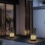 Asian Style Perforated Garden Lighting with Decorative Snowflake Design