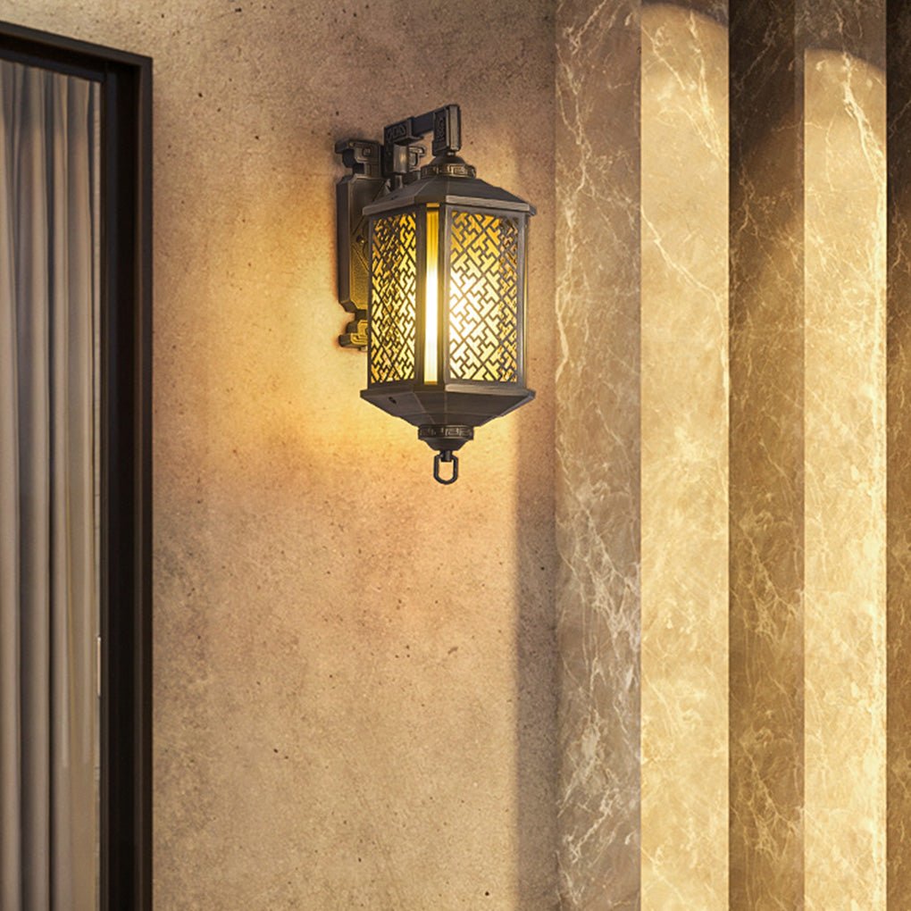 Classical Hollow Pattern Outdoor Waterproof Wall Lamp for Villa Courtyard Corridor - Lamp Outdoor