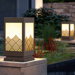 Modern Rectangular Landscape Lamp Sleek Stainless Steel Outdoor Lighting